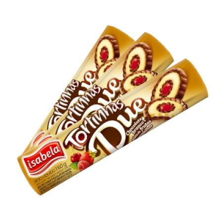 Bisc isabela 140g due chocolate branco fr/vermelhas