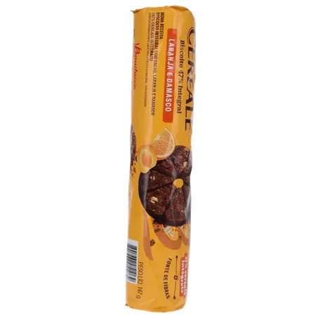 Biscoito Integral Bauducco Cereale Laranja e Damasco 147g 360-31
