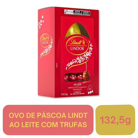 OVO DE PASCOA AO LEITE LINDT C/TRUFA 132,5G 360-1