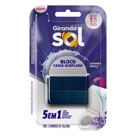 Detergente Sanitário Girando Sol Lavanda Fresca Bloco Para Caixa Acoplada 2un 
 
