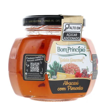 GELEIA BOM PRINCÍPIO ABACAXI C/PIMENTA VIDRO 250G 360-33