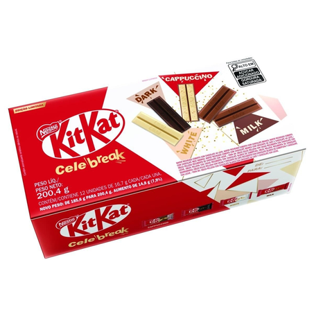 Chocolate Kitkat Celebreak Caixa 200,4G 12 Unidades