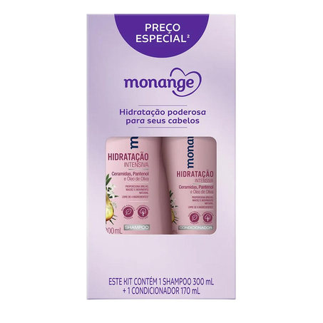 Conjunto Monange 300ml Shampoo + 170ml Condicionador - Liso