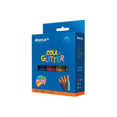 Cola Mercur C/Glitter 23g C/4 