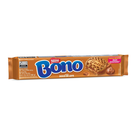 Biscoito Bono Recheado Doce Leite Pacote 90G