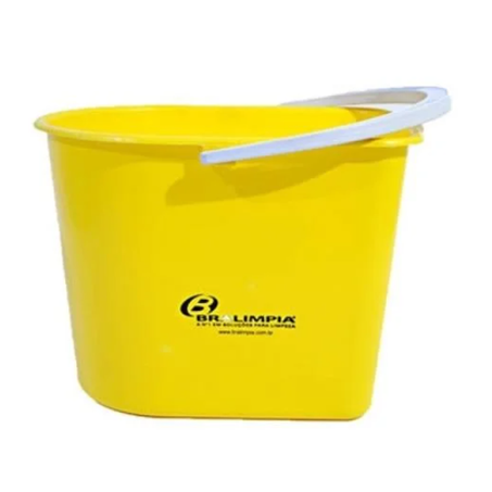 BALDE DE PLÁSTICO 14L AMARELO BRALIMPIA BAMOAM