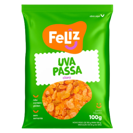 Uva passa feliz uniagro clara 100g