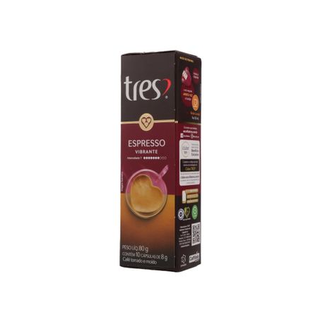 Cápsula 3 Corações Espresso Vibrant C/10 80g 360-35