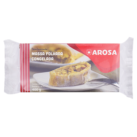 MASSA AROSA FOLHADA CONGELADA SEMI LAMINADA 400G