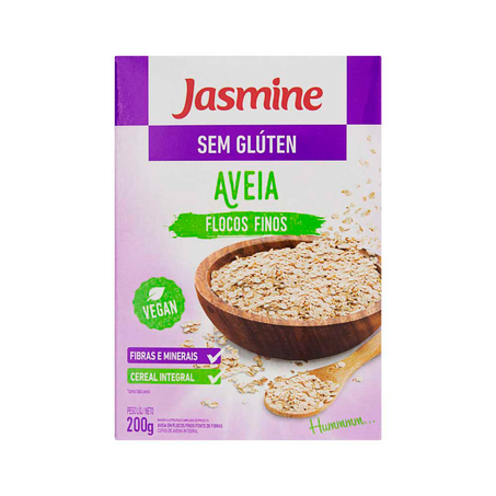Aveia Integral Flocos Finos Jasmine sem Glúten Caixa 250G