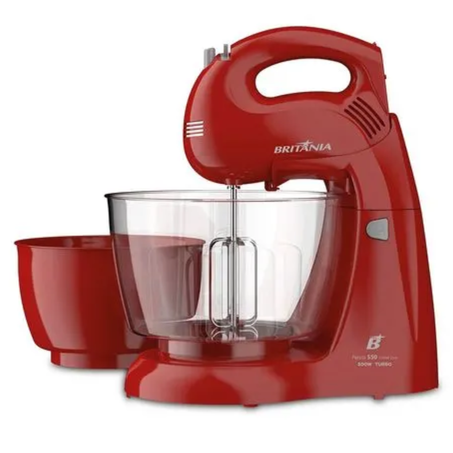 Eletro batedeira britania duo550 vermelha 220v