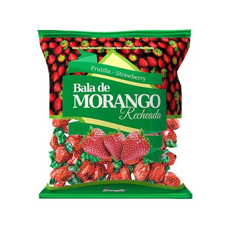 BALAS SIMONETTO MORANGO RECHEADAS 500 GR          
