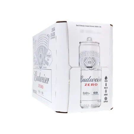 Cerveja budweiser 350ml zero alcool c/8 360-25
