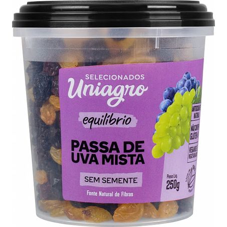 Passas uva uniagro mista 250g