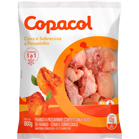 Coxa e Sobrecoxa de Frango a Passarinho Copacol 800g - Congelada - IQF