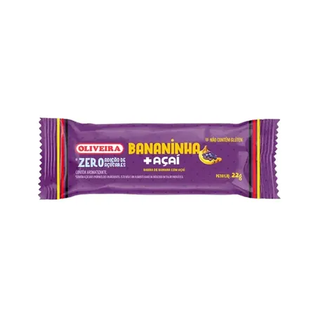 DOCE OLIVEIRA BANANINHA COM AÇAÍ ZERO 22G
