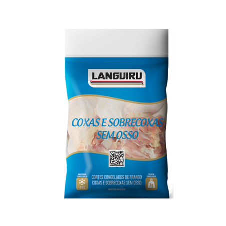 COXA COM SOBRECOXA DE FRANGO LANGUIRU COM DORSO CONGELADA PCT KG