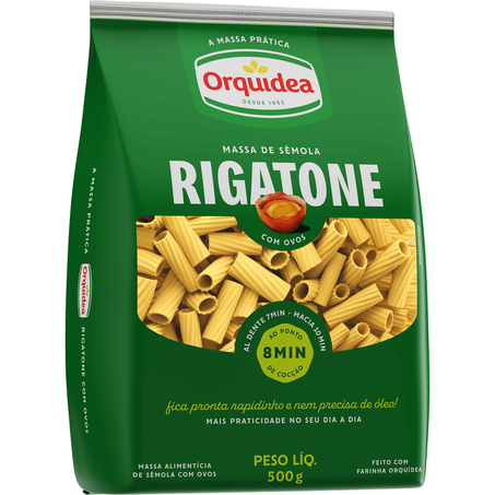 MASSA COM OVOS ORQUIDEA RIGATONE 500G