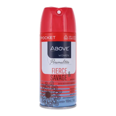 Desodorante above fierce & savage feminimo aerossol 100ml 360-35