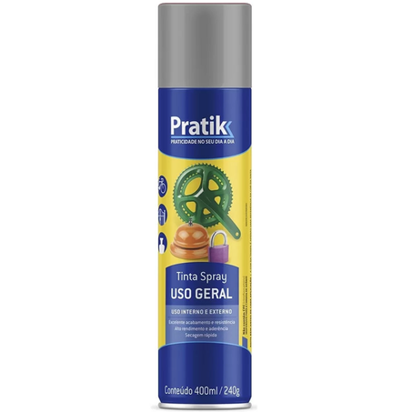 Tinta spray pratik aluminio para rodas 400ml