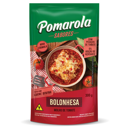 Molho de Tomate Pomarola 300g - Bolonhesa - Sachê