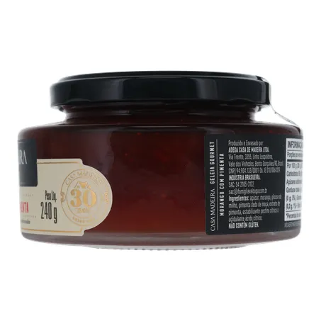 Geleia de Morango com Pimenta Casa Madeira Gourmet Pote de Vidro 240gr 360-9