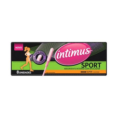 Absorvente Interno Intimus Sport Super com Aplicador Embalagem 8UN