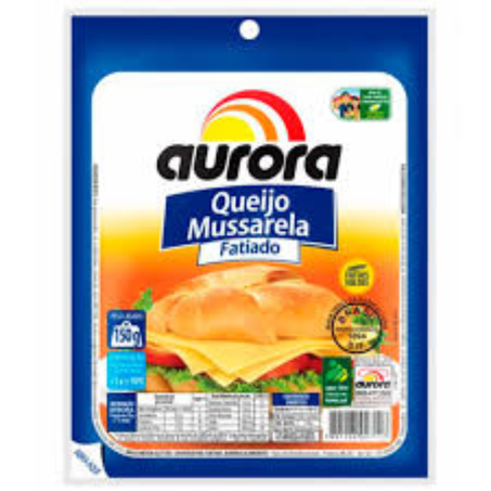 Queijo fatiado aurora 150g mussarela - resfriado -