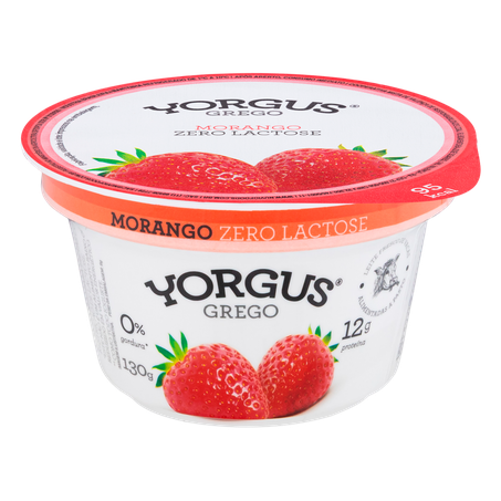 Iogurte Yorgus Grego Morango Zero Lactose 130g