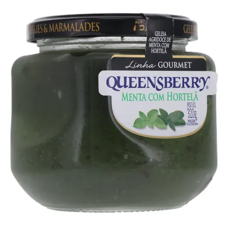 Geleia Agridoce Queensberry Menta com Hortelã Pote de Vidro 320gr 360-33