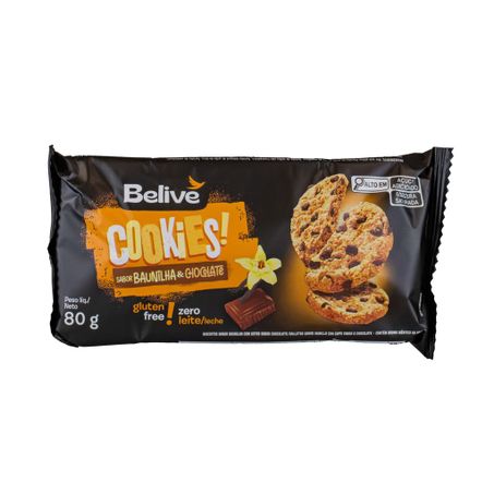 COOKIES SABOR BAUNILHA E CHOCOLATE 80G BELIVE