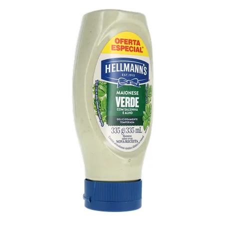 Maionese Verde Hellmann's com Salsinha e Alho Frasco com 0un - 335ml 360-33