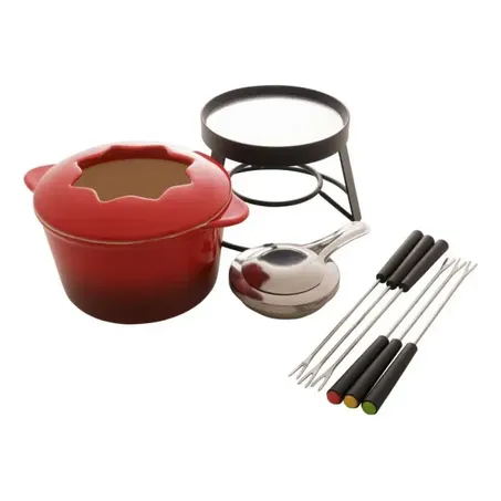 Wolff Aparelho Fondue 11 Peças Vermelho Porcelana 360-1