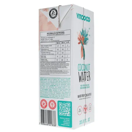 Agua de coco vitcoco 1l 360-12