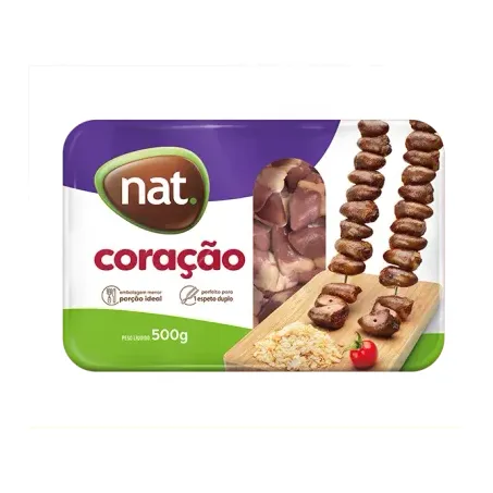 Coração de Frango Nat Congelado Bandeja 500g