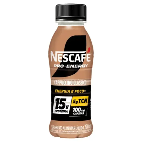 Bebida nescafe proenergy cappuccino classico 270ml.