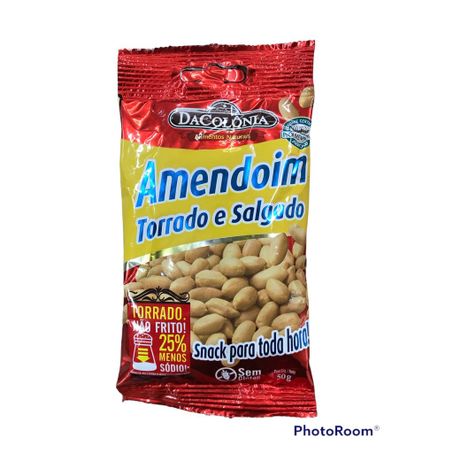 Amendoim da colônia 50g torrado e salgado