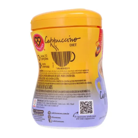 Cappuccino 3 Corações Diet Pt 150g 360-3