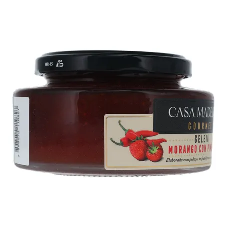 Geleia de Morango com Pimenta Casa Madeira Gourmet Pote de Vidro 240gr 360-30