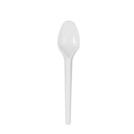 Colher plast reg c 25 branco