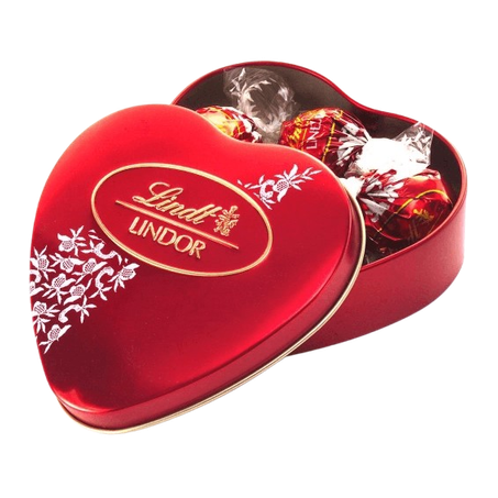 CHOCOLATE LINDT LATA CORAÇAO AO LEITE 50G
