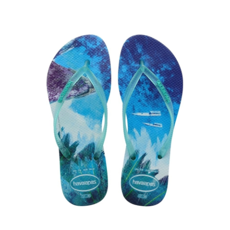 Sandalias havaianas slim paisag.azul 39-40
