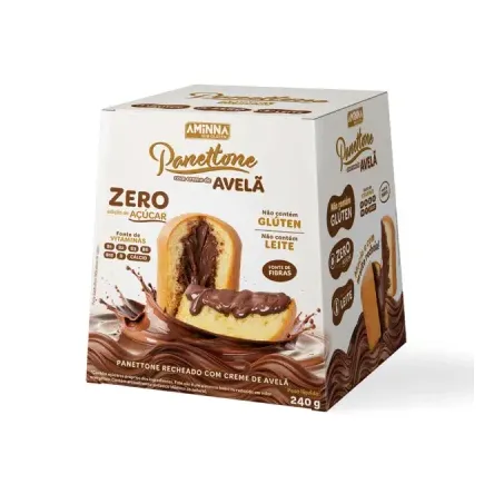 Panettone Creme Avelã Sem Glúten Aminna 240g