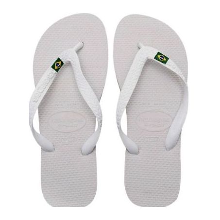 Chinelo Havaianas Brasil Branco Tamanho 37/38