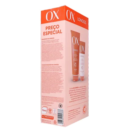 Kit Shampoo com 375Ml  Condicionador com 170Ml Ox Longos 360-12