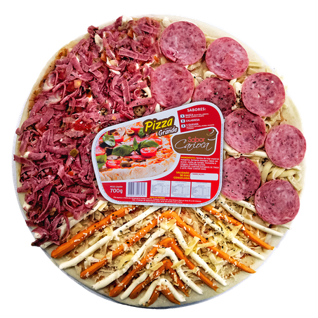 PIZZA SABOR CARIOCA GRANDE STROG/BASCA/5 QUEIJOS 700G 416