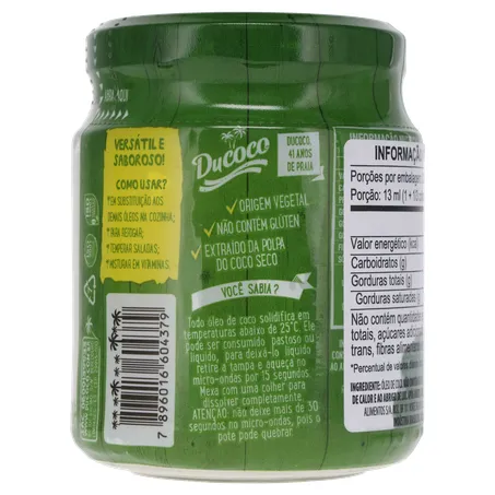 ÓLEO DE COCO DUCOCO EXTRA VIRGEM VIDRO 200ML 360-16