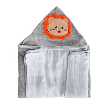 Oalha bene infantil casa capuz c/forro em fralda menino 70cm x 90cm