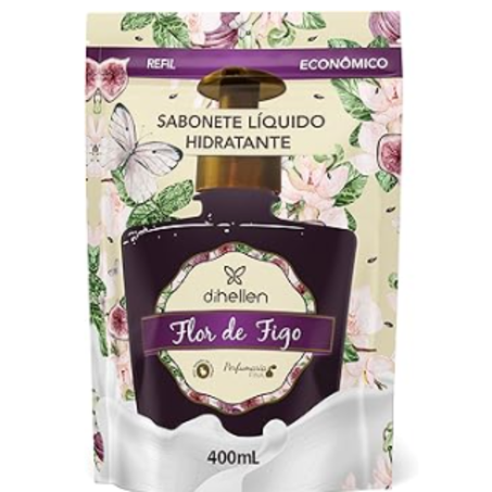 Sabonete liquido dihellen flor de figo refil 400ml