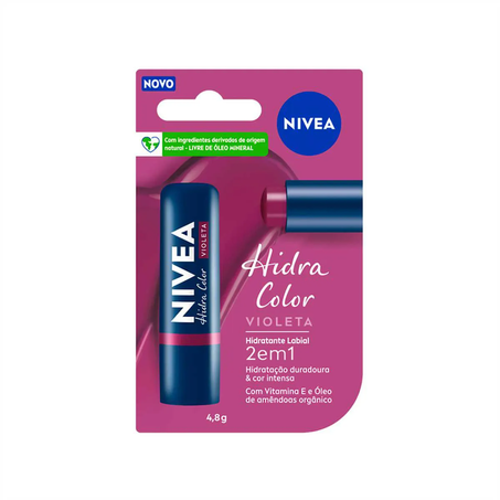 Protetor Labial Nivea 4,8g Color Violeta